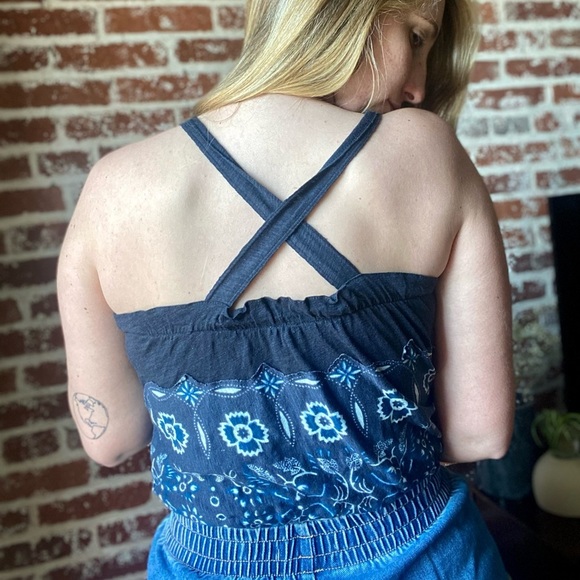 We the Free Free People Blue Floral Tank Top - Picture 8 of 8